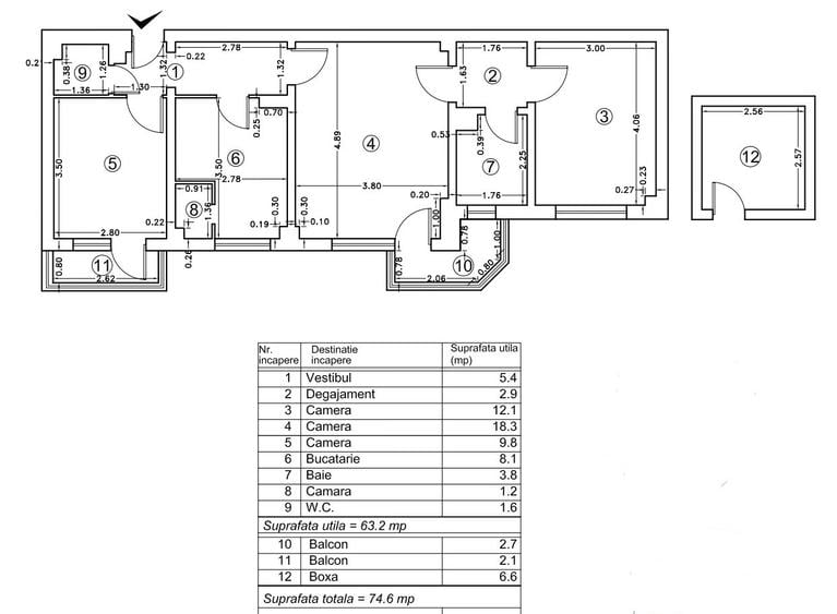 Dorobanti – Beller, apartament 3 camere, etaj 1, bloc 1984, boxa la subsol - 4