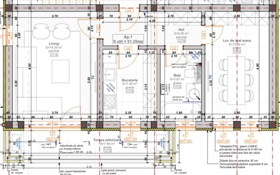 Apartament cu 2 camere decomandat  - pozitie excelenta - Giroc - 3