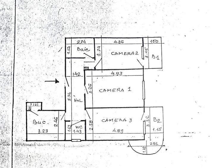 Apartament 3 camere Gara