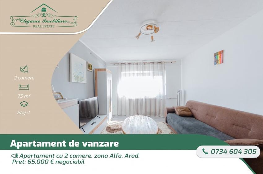 Apartament cu 2 camere, zona Alfa, Arad - 1