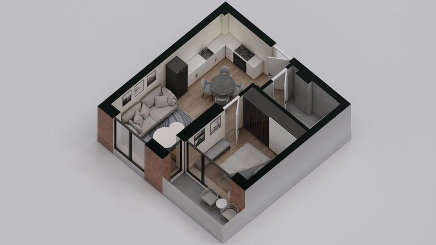 Studio Dublu | Zona de noapte separată | 3m Înălțime  - AVANGARDE FOREST - 5