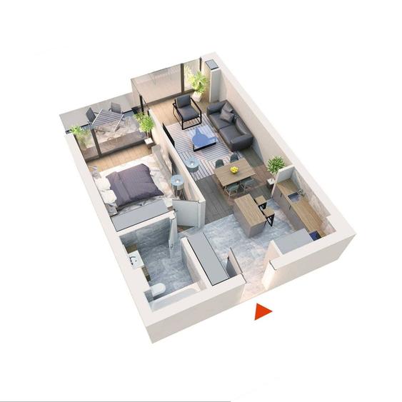 Apartament 2 camere mobilat Atria Urban Resort - 6