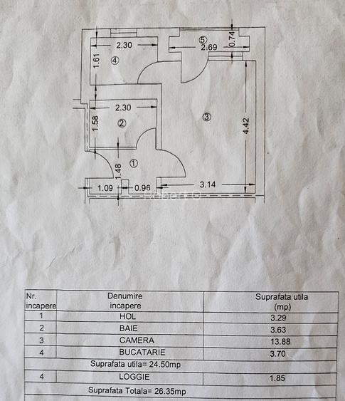 MIHAI BRAVU zona Piata -Lidl , garsoniera et. 3/4 la 37000 euro