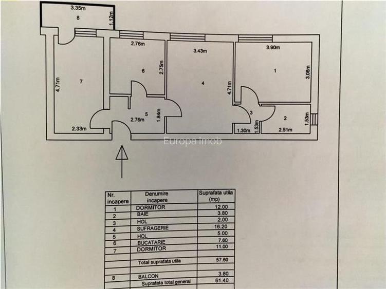 Apartament 3 camere de vanzare zona ultracentrala Tulcea Apartament 3 camere de vanzare zona ultracentrala Tulcea