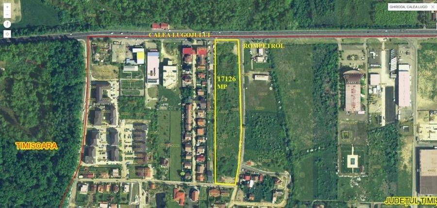 Teren de 17126 mp, în Ghiroda