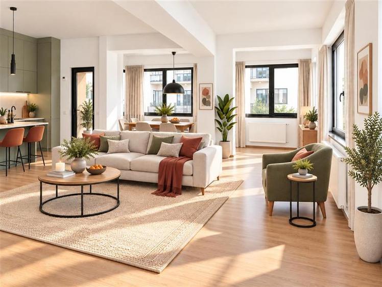 Apartament cu 3 camere semidecomandat, mobilat în Herăstrău