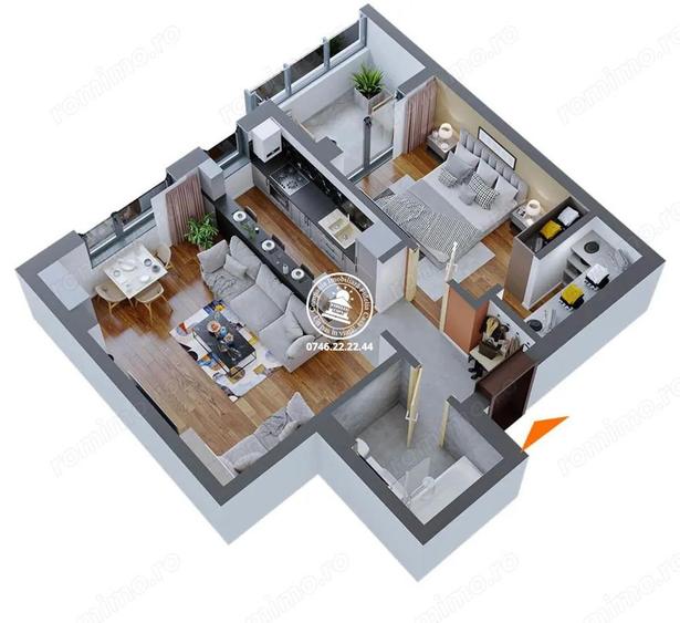 Apartament 2 camere de vanzare Dacia, - 8