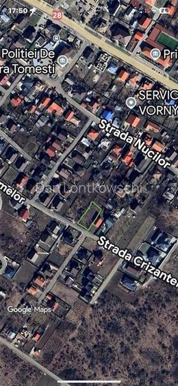 Tomesti zona Primariei TEREN 595mp intravilan str asfaltata si utilitati Tomesti zona Primariei TEREN 595mp intravilan str asfaltata si utilitati