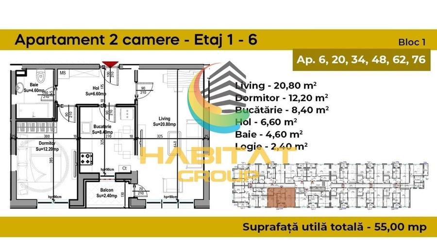 Apartament 2 Camere Sector 4 Zona Grand Arena 55Mp - 2