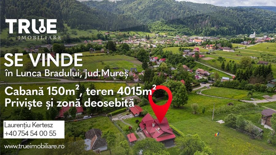 Cabană de v&acirc;nzare, 150m?, teren 4015m?, Lunca Bradului! - 1