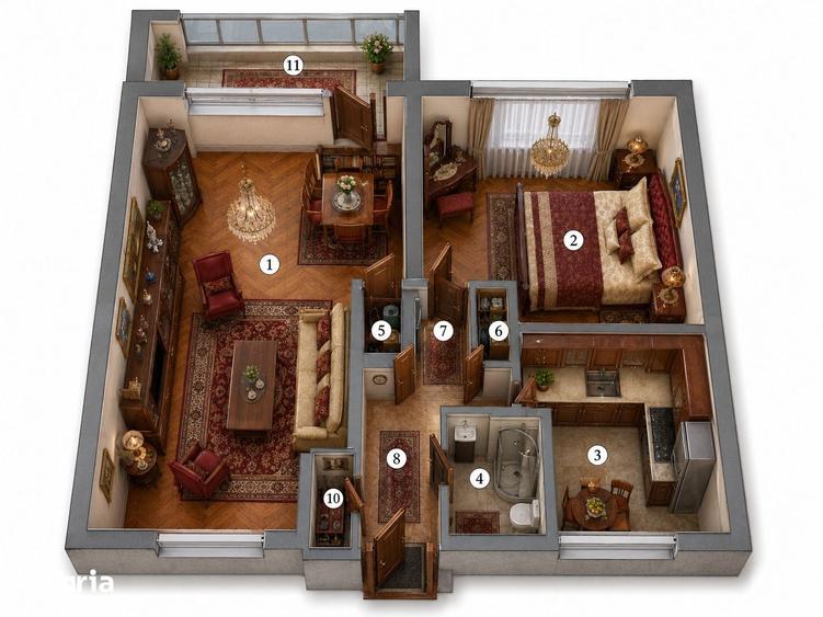 Apartament cu 2 camere decomandat în Cișmigiu
