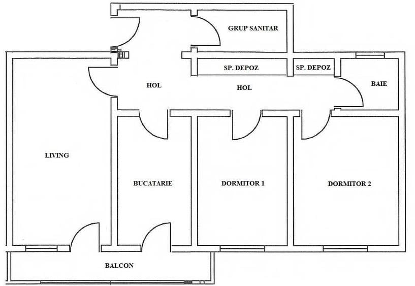 Apartament cu 3 camere decomandat în Central