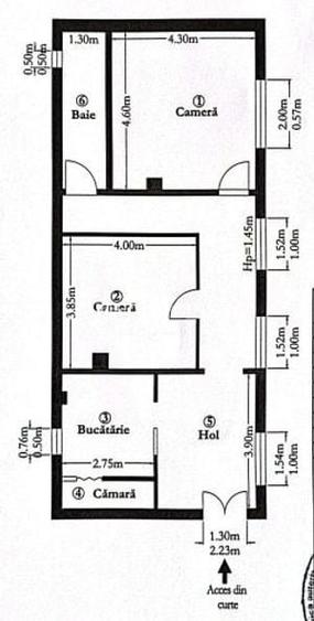 Apartament cu 2 camere în Schei