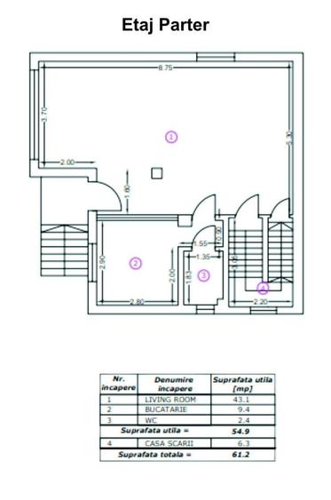 Brancoveanu, casa S+P+1Et+M, 260 mp utili, garaj subteran, adapost ALA - 2