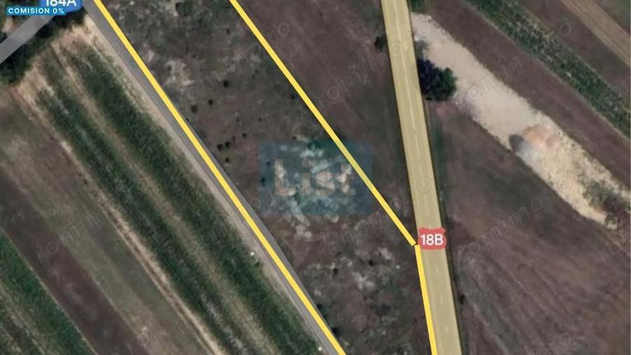 Teren de vanzare in Dumbravita 88 ari cu front la drumul national 18B - 1