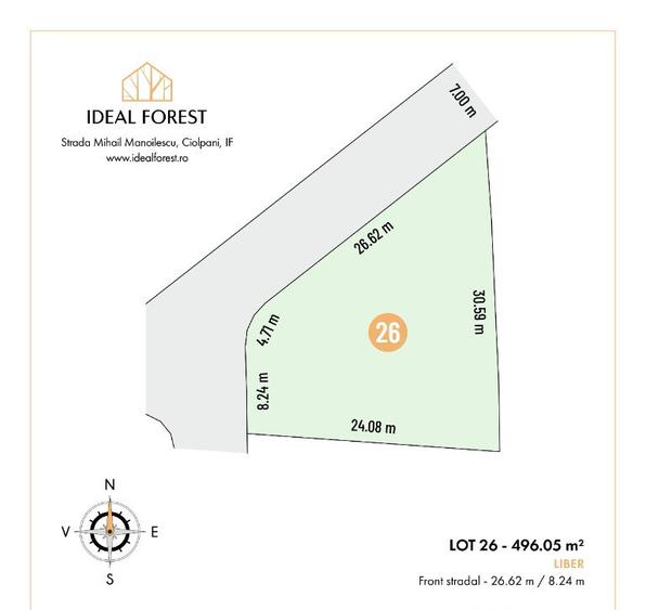 LOT DE VANZARE cu deschidere la padurea Snagov - 8