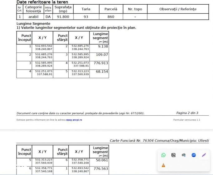 9,18 ha intravilan cu AC 6,6 MW fotovoltaic |Uliesti Dambovita |Oportu - 2