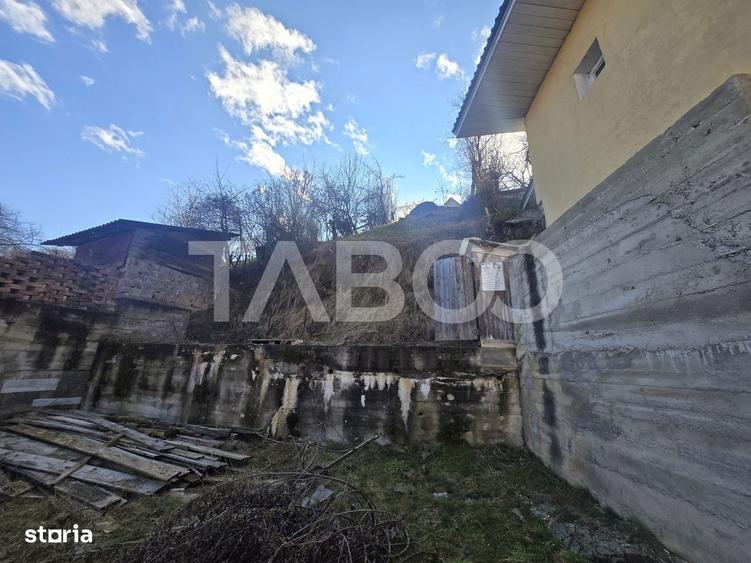 Teren de vanzare 436mp intravilan si fundatie cu proiect casa Rasinari - 2