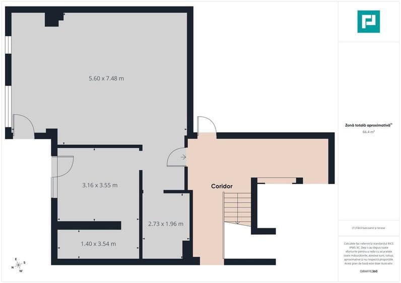 Apartament cu 2 camere în Iosia