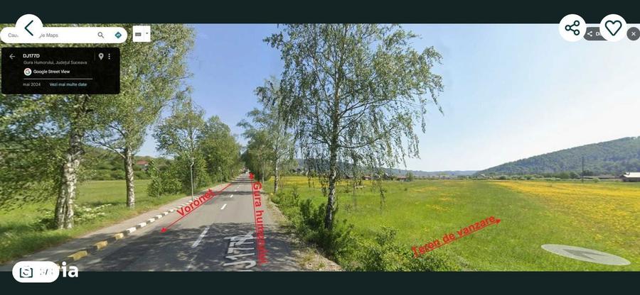 Vand teren 3844 mp Gura Humorului - Voronet - Arinis - 1