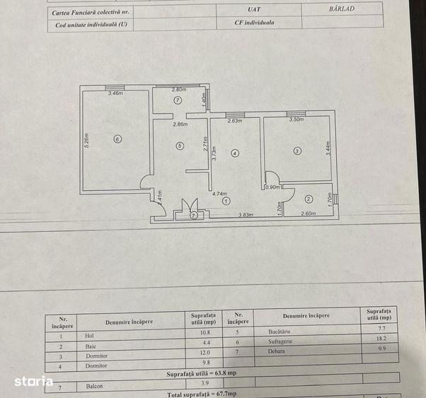 Vand apartament 3 camere - 11