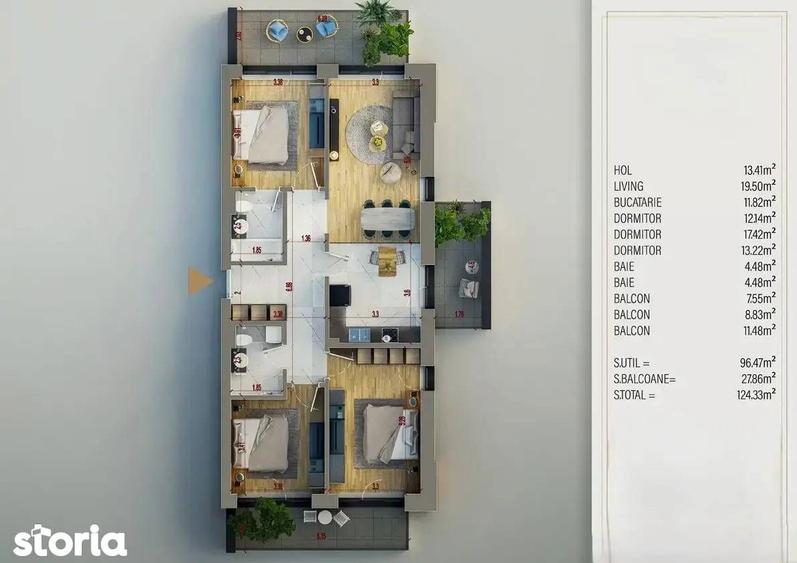 Titan Pallady Apartament 4 Camere ansamblu cu piscina finisaje de lux - 2