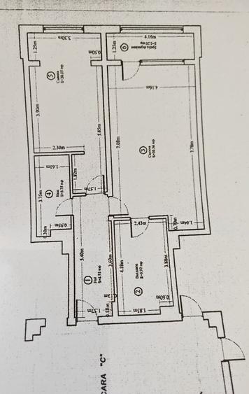 Apartament cu 2 camere decomandat, mobilat în Tractorul