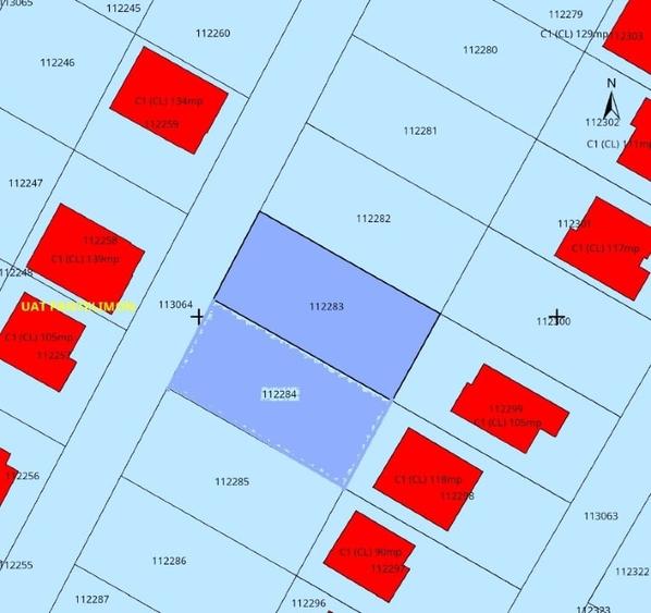Teren intravilan 406 mp, Deschidere 14 mp, Doua loturi disponibile - 2