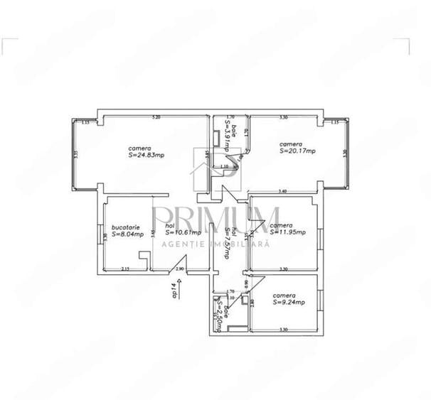 STEAUA - 4 CAM - DECOMANDAT - 2BAI - 2BALCOANE - RENOVAT/UTILAT - CENTRALA- - 10