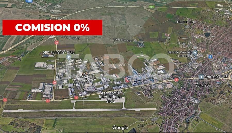 Teren intravilan deschidere 35 ml 7000mp in zona Industrial Vest Sibiu