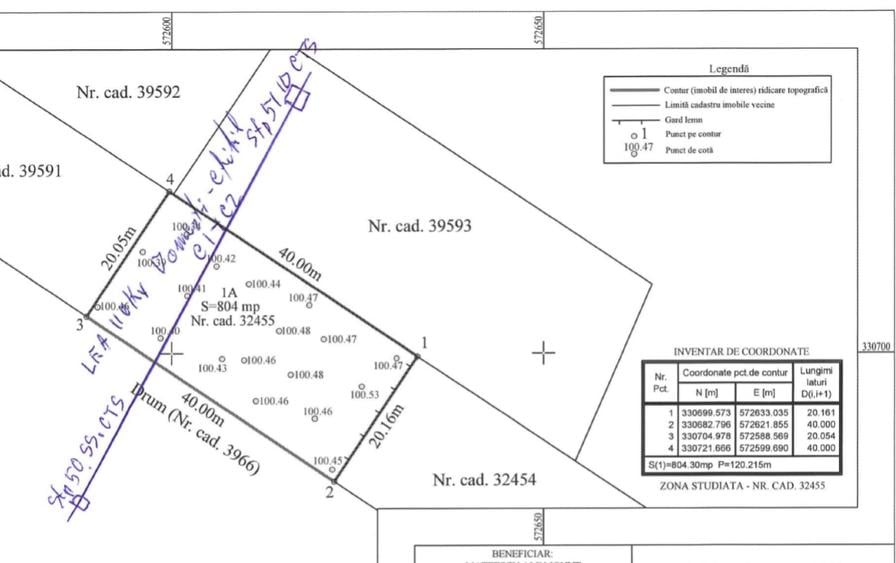 Teren 805 mp Joița Bâcu | 40 ml deschidere | aproape A0 - 3