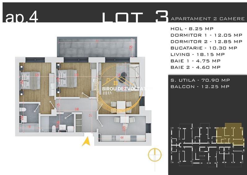 Decomandat Pallady metrou Teclu Parcare Bonus Ansamblu moderrn Promo - 9