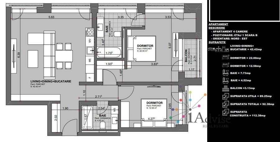 Apartament cu 3 camere decomandat în Centrul Istoric