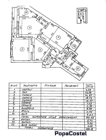 Piata Lahovari - Pitar Mos 3 camere etaj 4, 2 bai, 2 balcone, centrala proprie - 8