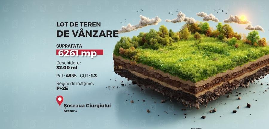 Teren agricol intravilan de 6261 mp, în Giurgiului