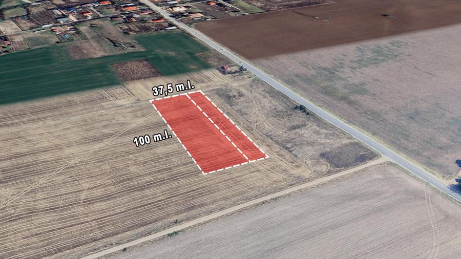 Teren Branesti deschidere la drum asfaltat ideal mica dezvoltare imobiliara. - 2