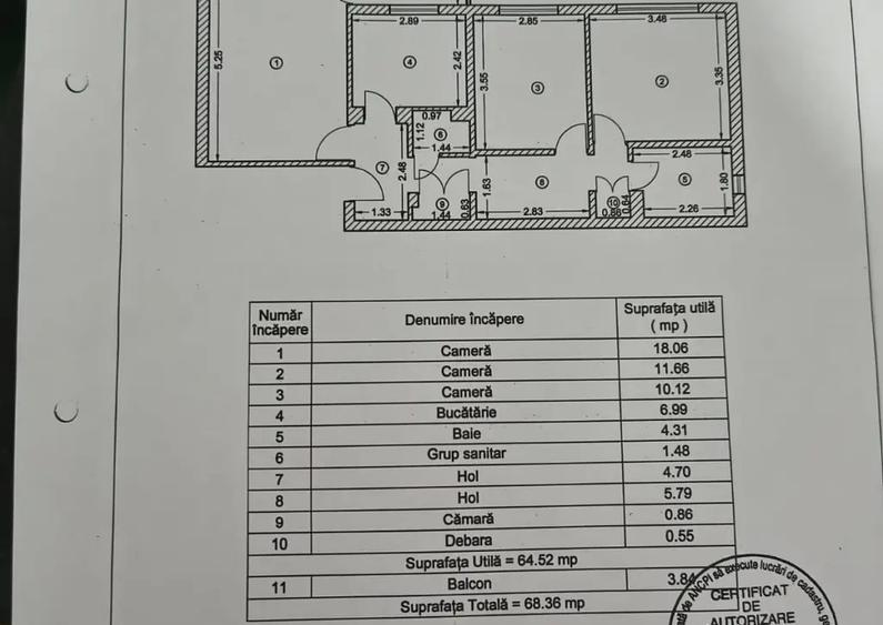 Apartament 3 camere decomandat et1 Aparatorii Patriei - metrou - 1