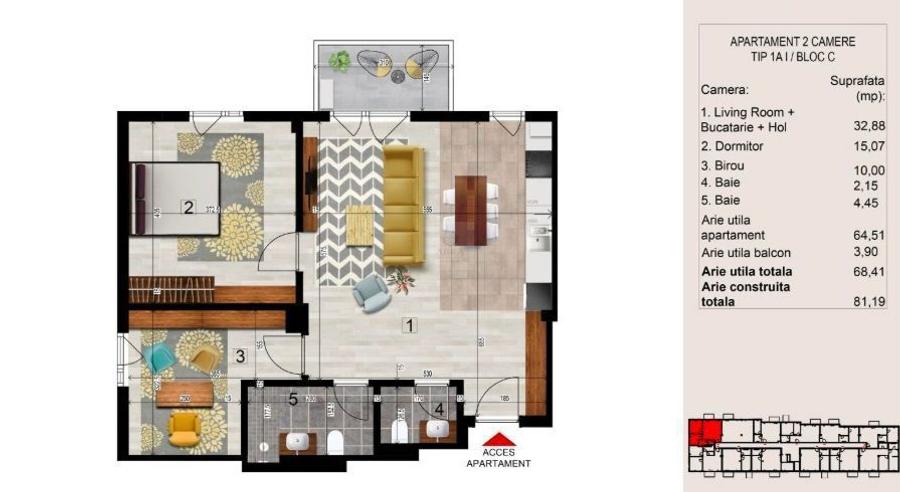 Apartament studio 2/ 3/ 4 camere cu parcare zona Baneasa - 5