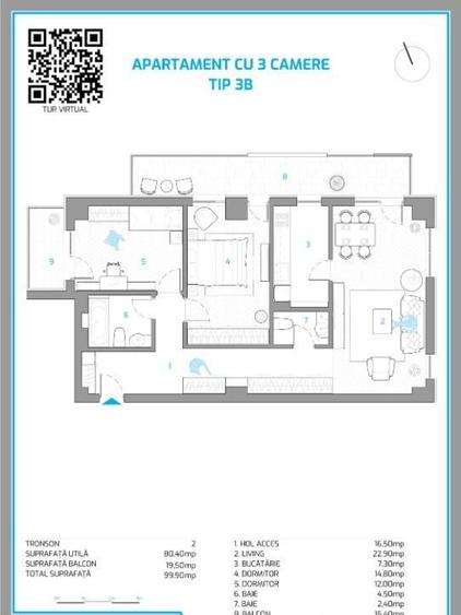 ADAMANT TOWERS, 3 camere ~ 100mp decomandat, CUG - Rond Vechi - 5