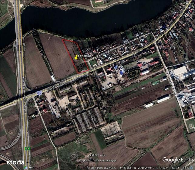 Teren comercial 11200 mp, acces sens giratoriu intersectie A3- Dj 100 - 8