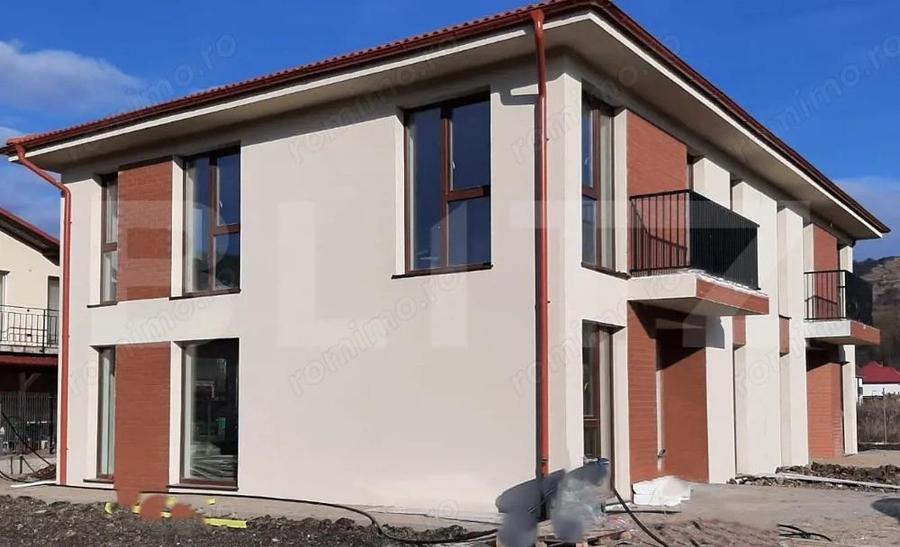 Casa tip duplex 120 mp, predare semi-finisat, Chinteni - 10