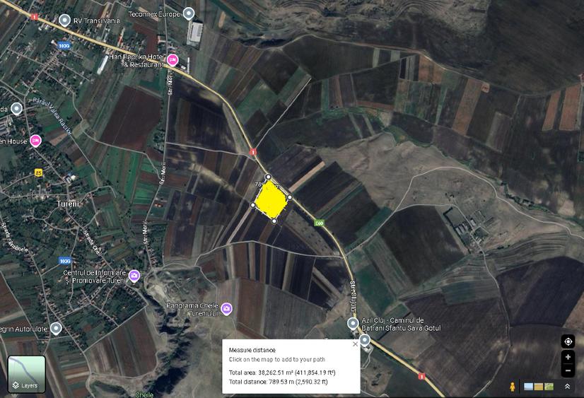 Vind 38100 mp teren intravilan in Tureni  pt contuctie hala - 1