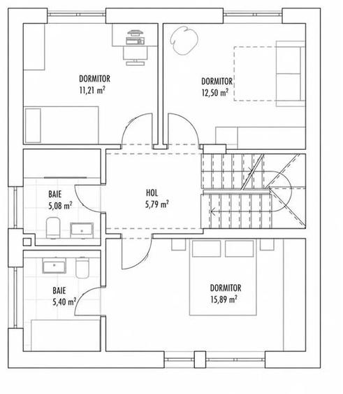 Duplex cu 5 camere cu Canalizare în Bună Ziua