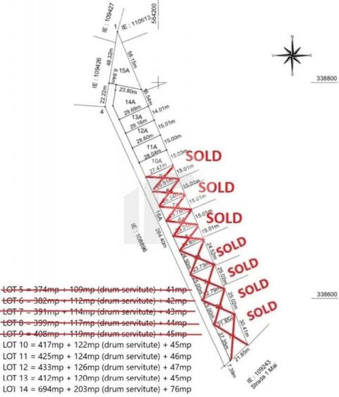 Otopeni - Loturi pentru case - Str. 1 Mai - 2 loturi disponibile - 0% COMISION - 2