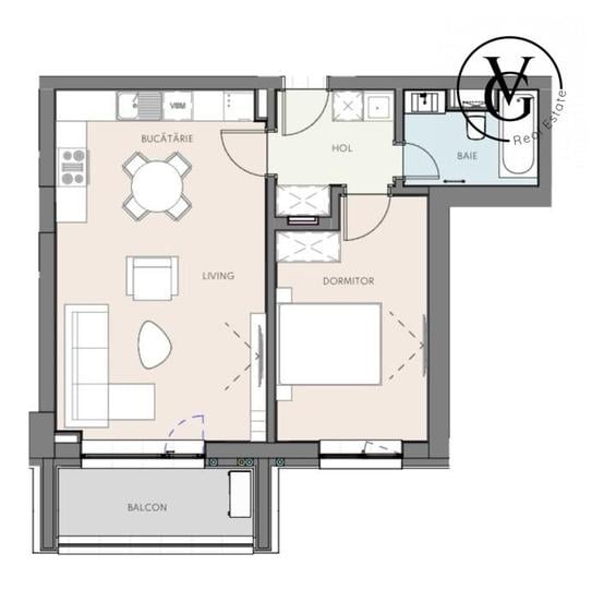 Apartament Faleza Nord  2 camere vedere lac - 11