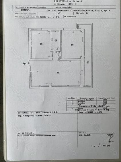 Olimp - Summer House - apartament trei camere 97 mp utili + 19 mp balcon , total 116 mp - 7