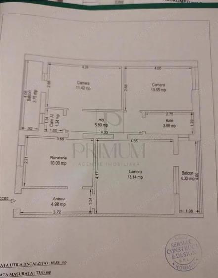 COMPLEX STUDENTESC - 3 CAM - CENTRALA AC - 2 BALCOANE - SPATIOS - ZONA EXCELENTA - 7