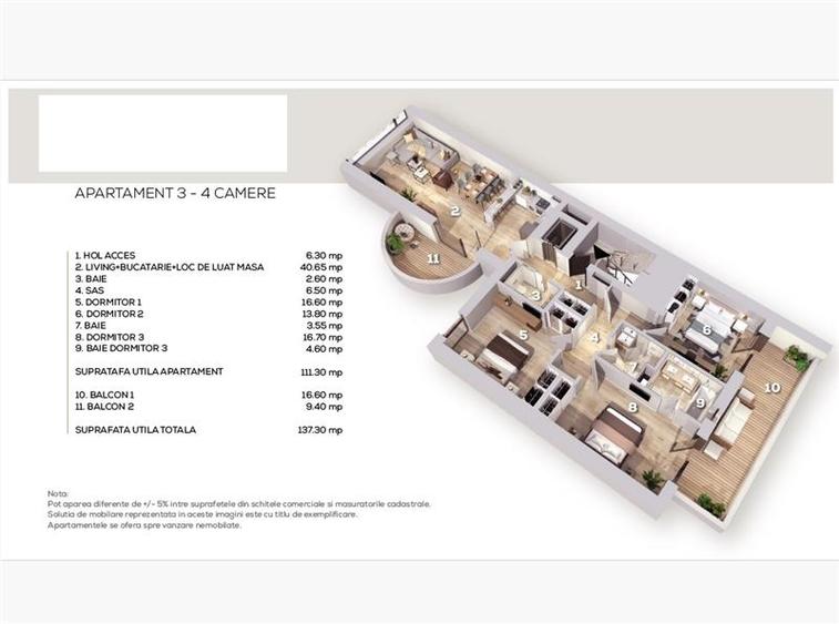 Aviatorilor // 4 camere// mobilat si utilat// 2023 - 11