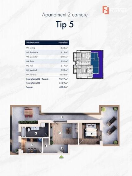 Variante apartamente 2 camere cartier nou zona Mehala - ID V4927 - 11