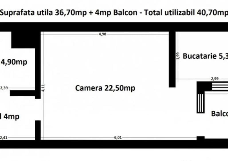 Eforie Nord Acapulco-Garsoniera 40,70mp mobilata-utilata tot - 4